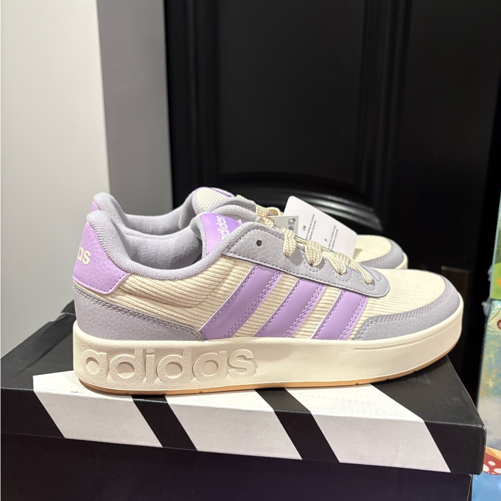 Adidas Breakbase J Purple Trainers
